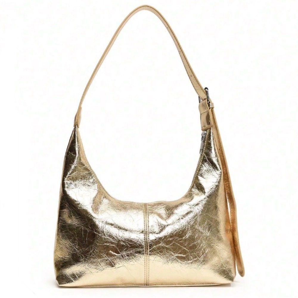 Metallic Gold Shoulder Bag for Women